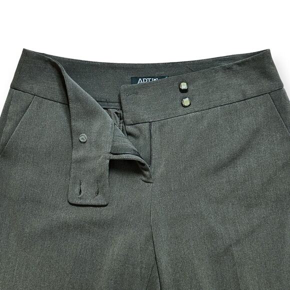 APT.9 Straight Leg Dress Pants Trousers Leg Gold Button Accent Brown Size 14 - Picture 5 of 10